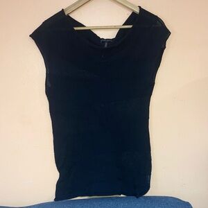 Sarah Pacini Elegant Black Short Sleeve Tee